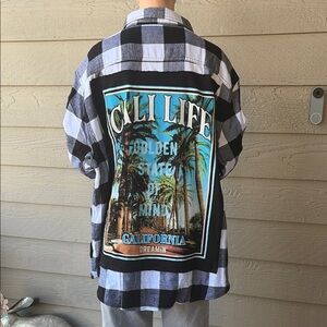 Cali Life California Life Upcycled Flannel Shirt Size 3XL Unisex